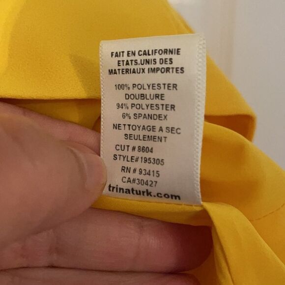 Trina Turk Bright Yellow Reef A-line Dress - Picture 6 of 8